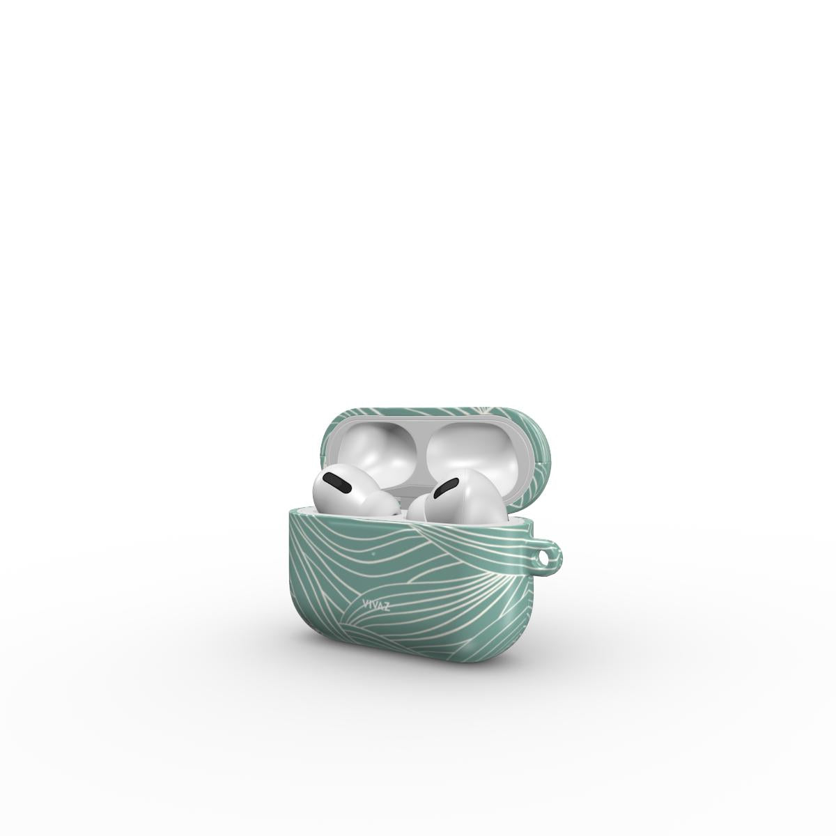 Teal Lines - Tough Apple AirPods Pro Case